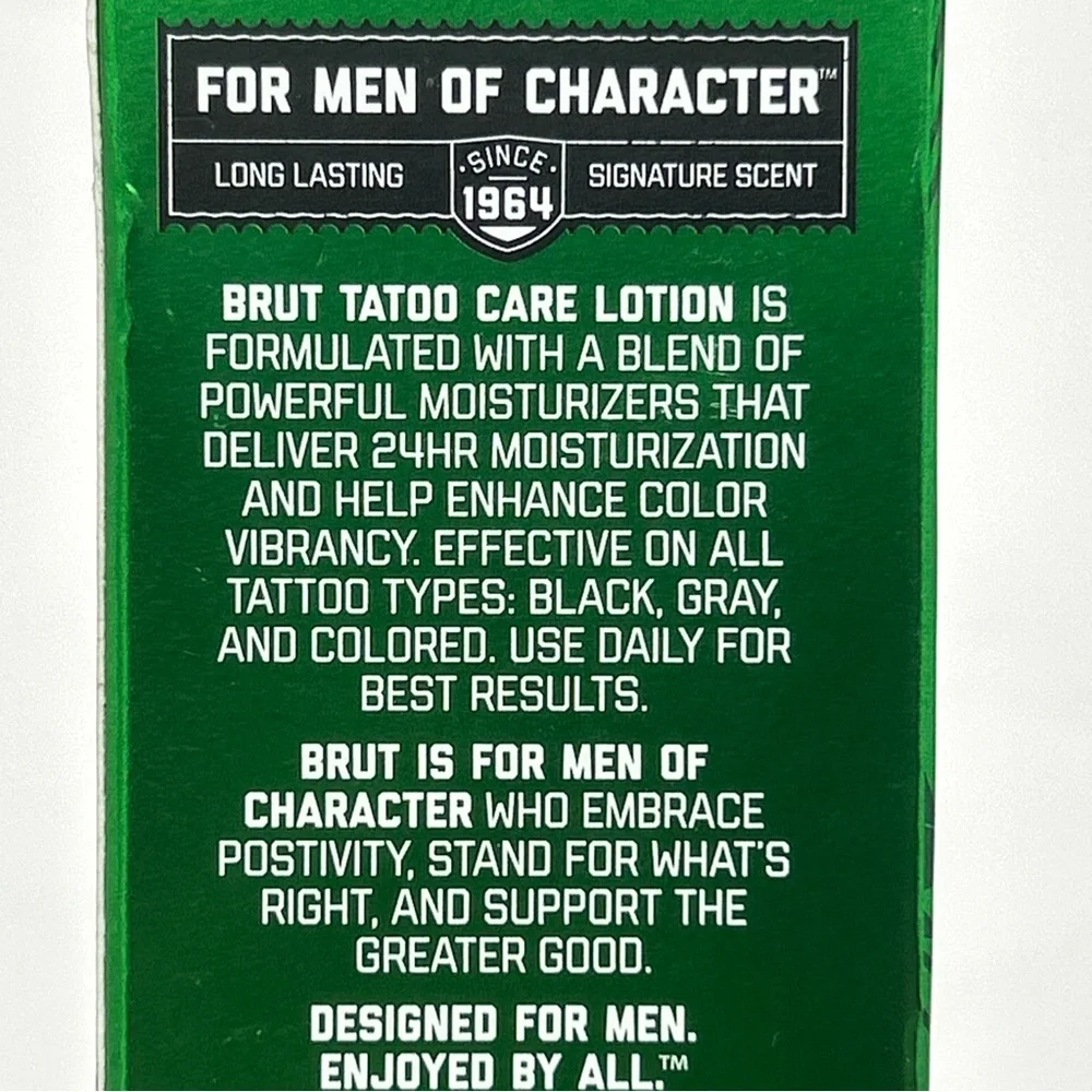 2 BRUT‎ Tattoo Care Lotion, Enhances + Restores, 24 HR Moisturization